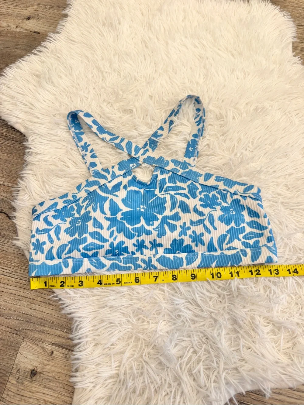 Abercrombie Kids Bikini Tankini Top Halter Hawaiian Tropical 13/14